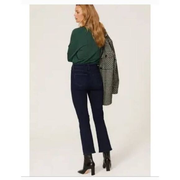 Paige Claudine Crop Jean Carden Dark Wash size 26 - Picture 2 of 14